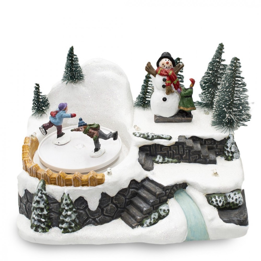 361004 Carrusel pueblo navideño con pista luces...