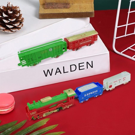 258050 Tren de Navidad 21 piezas Movimiento a pilas Decoración del árbol navidad