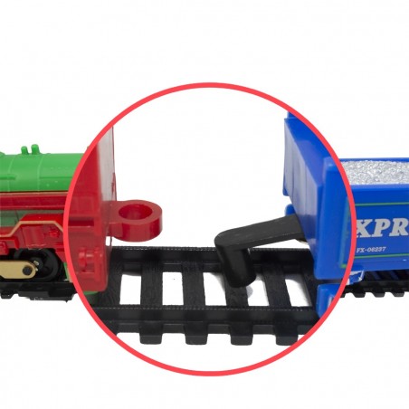 258050 Tren de Navidad 21 piezas Movimiento a pilas Decoración del árbol navidad