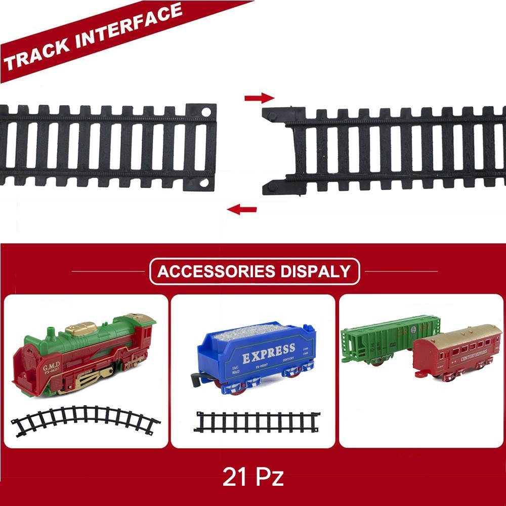 258050 Tren de Navidad 21 piezas Movimiento a...