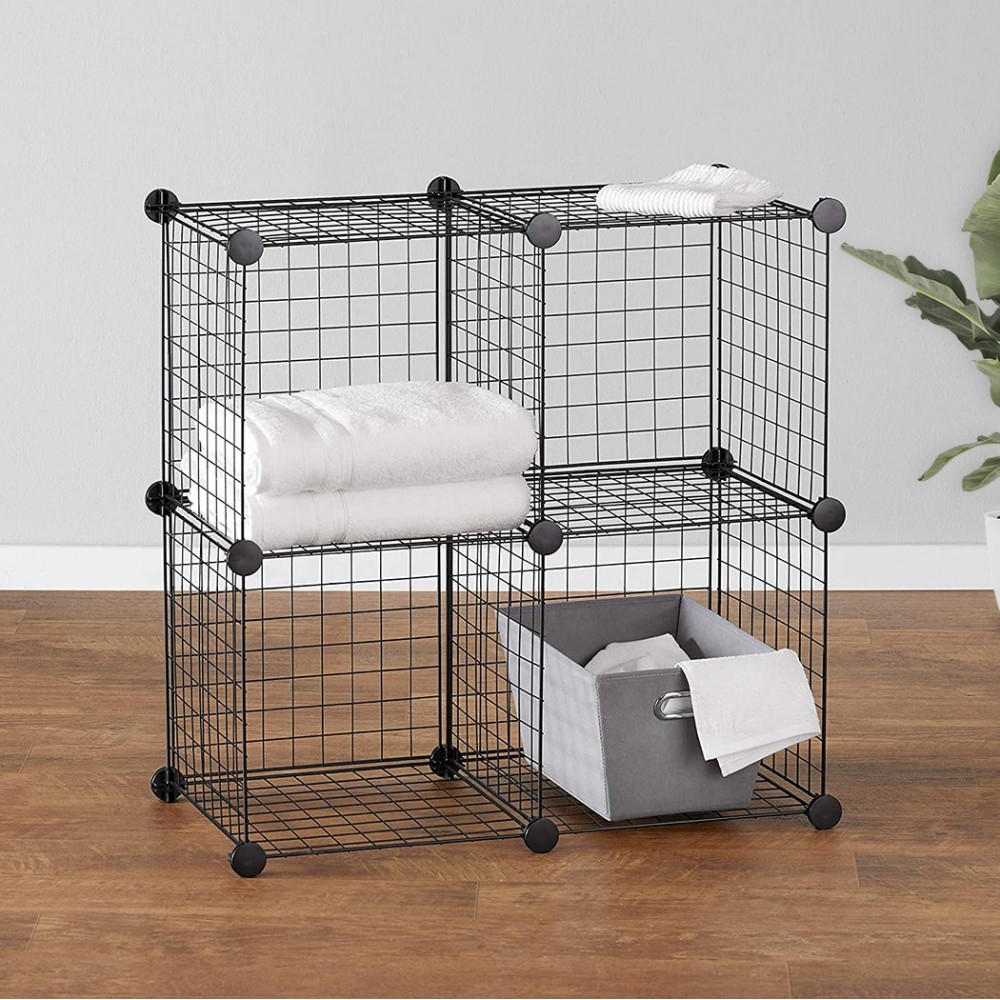 Estantería modular de malla metálica de 24...