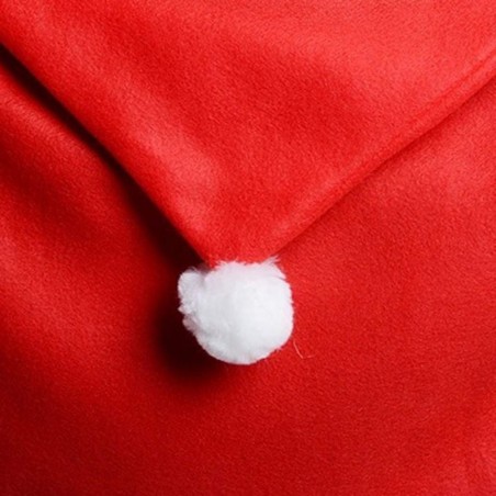 kit de 4 fundas para el respaldo de las sillas motivo de gorro de Papá Noel rojo