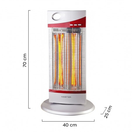MASTER SC1300 Calentador halógeno de carbón oscilante de 2 elementos 600 - 1200W