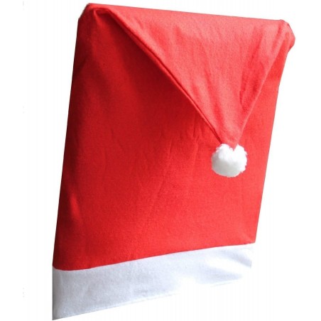 Funda navideña para silla en forma de gorro Papá Noel rojo para los respaldos