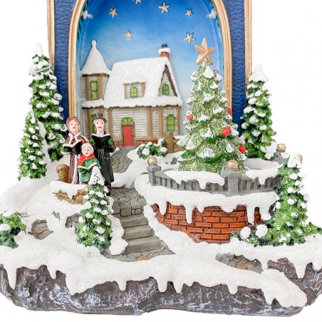 361021 Libro del árbol de Navidad Luces Sonidos Movimiento 19x15x21 cm