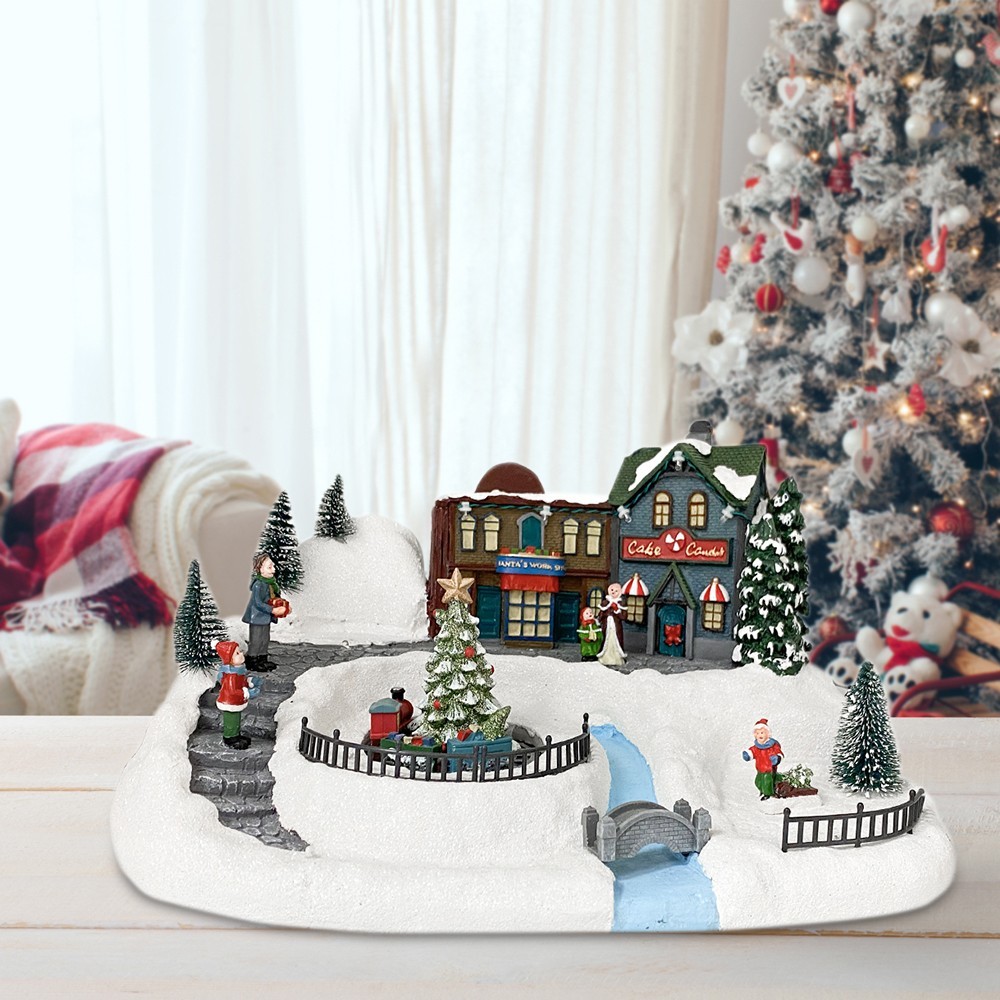 361039 Carrusel pueblo Navideño con Nieve,...