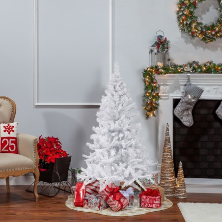 294198 Árbol sintético de navidad mod. BIANCONATALE 90cm y 90 puntas (blanco)