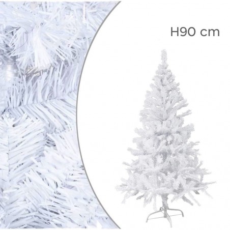 294198 Árbol sintético de navidad mod. BIANCONATALE 90cm y 90 puntas (blanco)