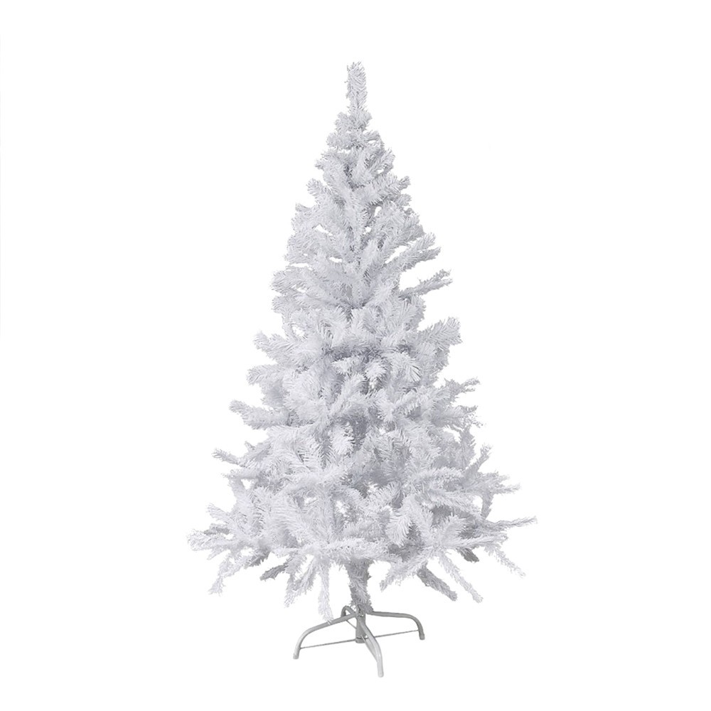 Árbol de Navidad blanco 120 cm Ramas plegables y abeto artificial