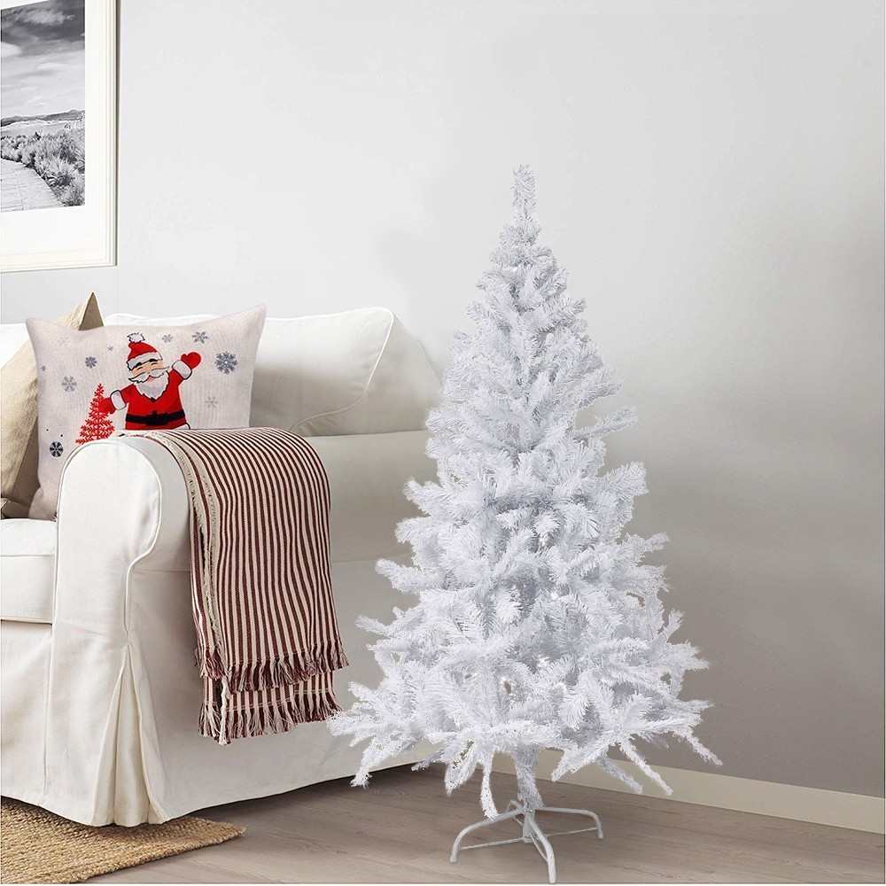 Árbol de Navidad blanco 120 cm Ramas plegables...