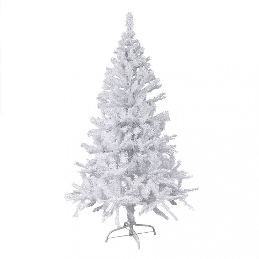 Árbol de Navidad blanco 240 cm Abeto artificial con ramas plegables