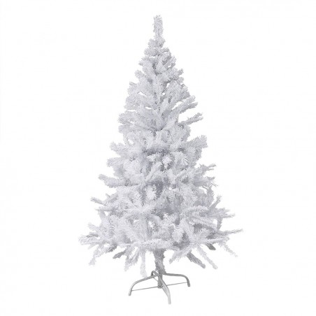 Árbol de Navidad blanco 240 cm Abeto artificial con ramas plegables