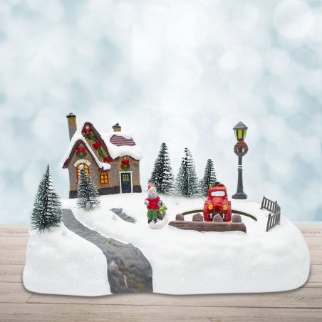 361042 Carrusel de paisaje Navidad Luces Sonidos y Movimiento 20x20x16 cm