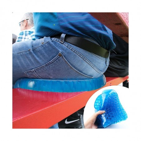 Cojín ergonómico de gel anti-decúbito transpirable para uso prolongado 37x30x4cm