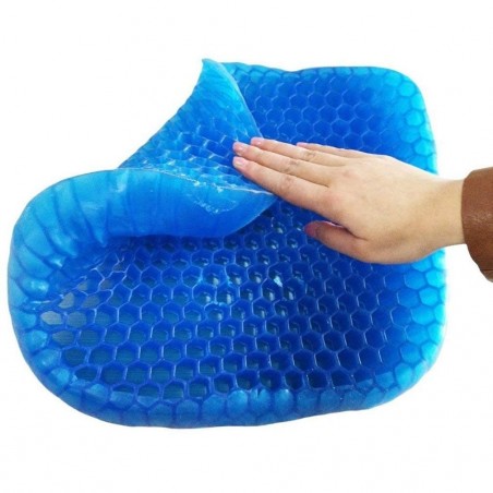 Cojín ergonómico de gel anti-decúbito transpirable para uso prolongado 37x30x4cm