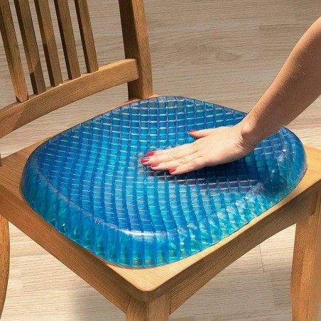 Cojín ergonómico de gel anti-decúbito transpirable para uso prolongado 37x30x4cm
