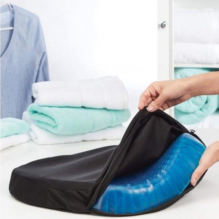 Cojín ergonómico de gel anti-decúbito transpirable para uso prolongado 37x30x4cm