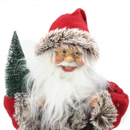 103235 Papá Noel con linterna árbol sonido y movimiento 45 cm mecanismo carillón