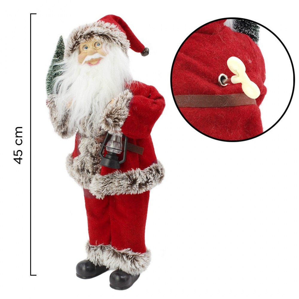 103235 Papá Noel con linterna árbol sonido y...