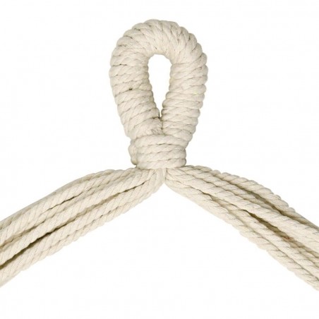 Hamaca de algodón suspendida CRUDO Soporte de madera, mecedora de Jardín