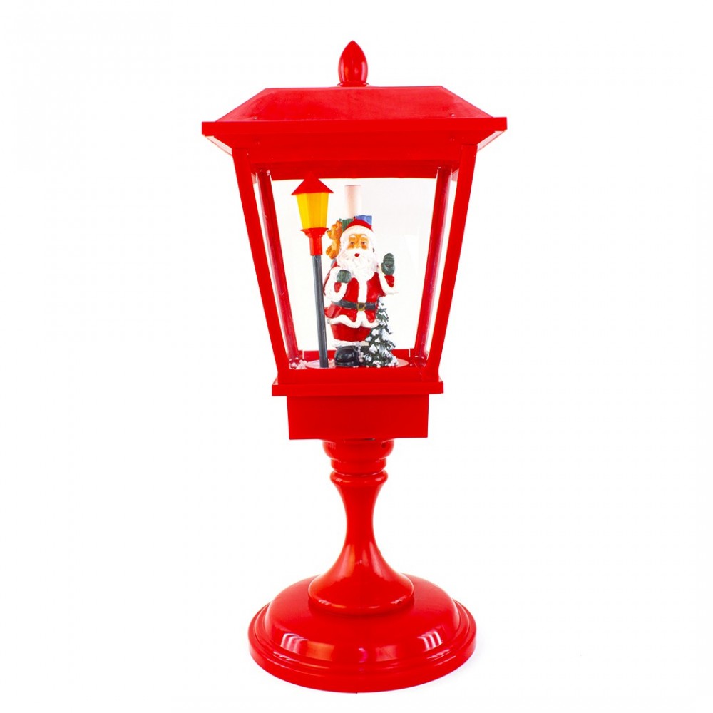 243022 Lámpara de Navidad Roja decoración en plástico sonidos luces y movimiento