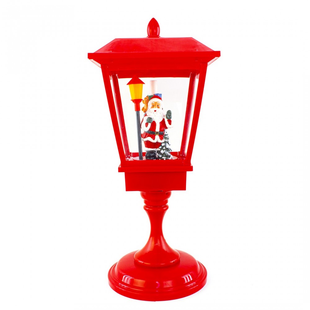 243022 Lámpara de Navidad Roja decoración en plástico sonidos luces y movimiento