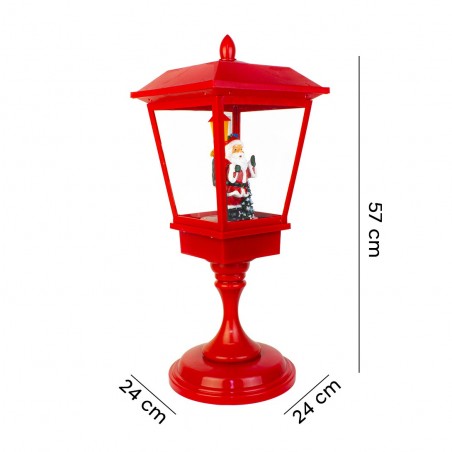 243022 Lámpara de Navidad Roja decoración en plástico sonidos luces y movimiento