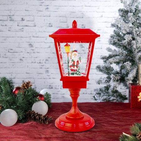243022 Lámpara de Navidad Roja decoración en plástico sonidos luces y movimiento