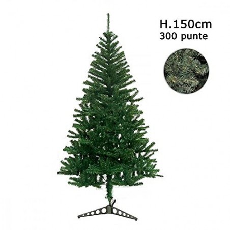 Árbol Navidad artificial 150cm con 300 puntas ramas gruesas PINO DELLE SORPRESE