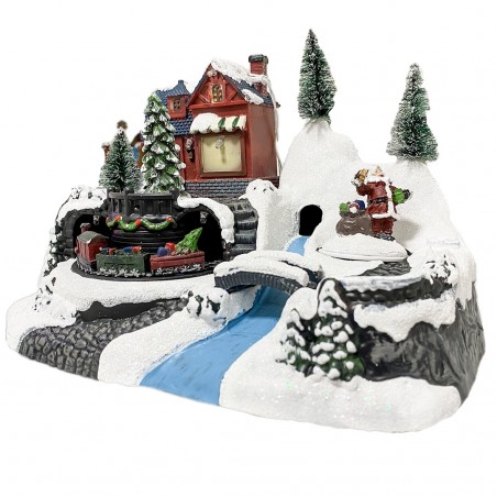 243009 Carrusel de navidad - Tren con Luces Sonidos y Movimiento 24x16x17 cm