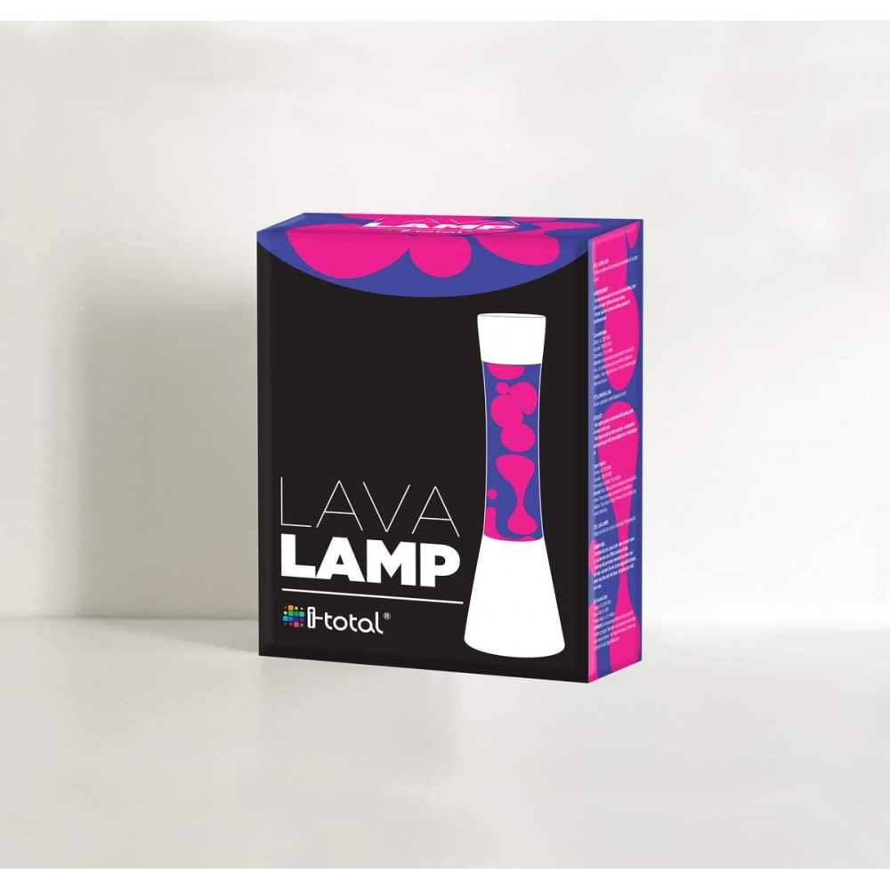 XL1772 Lámpara de lava 40 cm base plata, Magma...