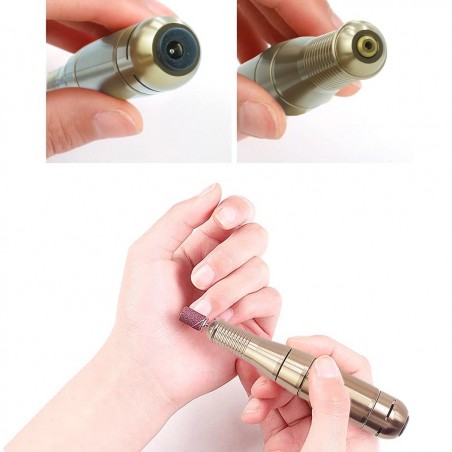 Maletín con fresa profesional 26000 revoluciones y kit con 12 brocas de repuesto