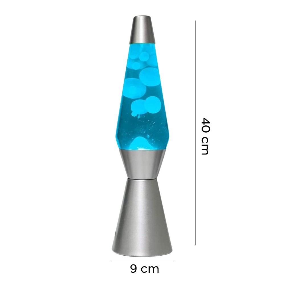XL1764 Lámpara Lava 40cm base plata magma...