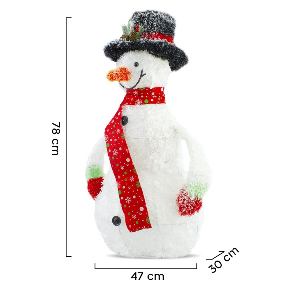 293027 Muñeco de nieve LED decorativo de 78 cm...