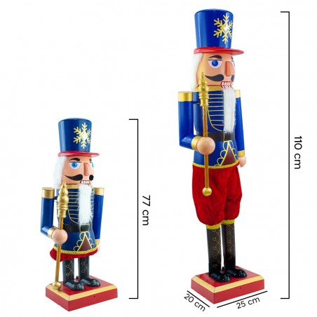 392046 Soldado Cascanueces decoración navidad 110 cm Sonidos, Luces y Movimiento