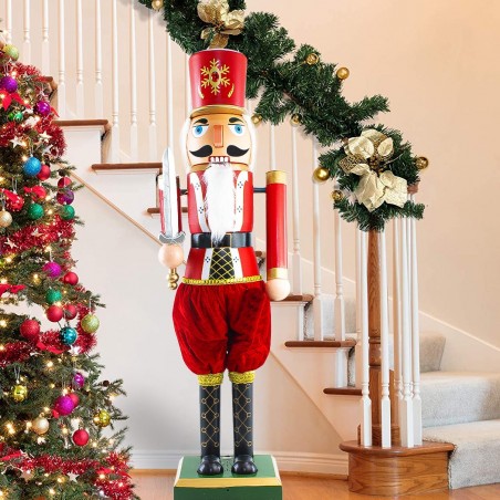 392045 Soldado Cascanueces decoración de navidad 110 cm Sonido, Luz y Movimiento