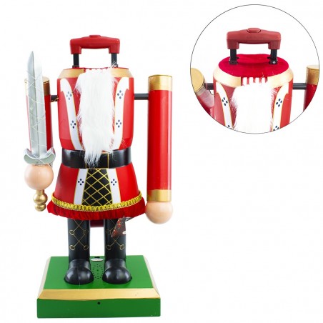 392045 Soldado Cascanueces decoración de navidad 110 cm Sonido, Luz y Movimiento