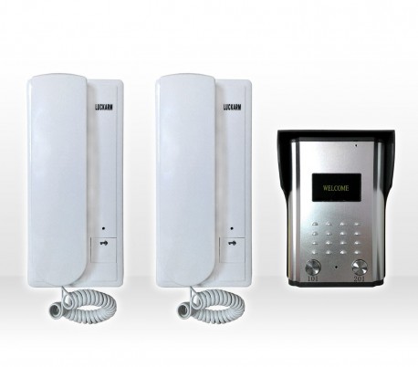 Interfono familiar 4 hilos (Kit de 2 unidades internas + 1 unidad externa) 