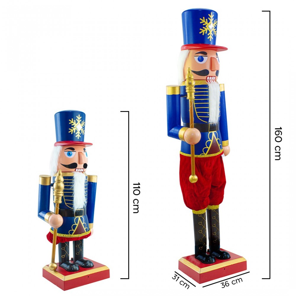 392048 Soldado Cascanueces Gigante Azul 160 Cm...