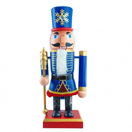 392048 Soldado Cascanueces Gigante Azul 160 Cm con Música, Luces y Movimiento