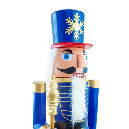 392048 Soldado Cascanueces Gigante Azul 160 Cm con Música, Luces y Movimiento