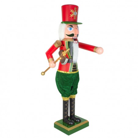 37783 Soldado Cascanueces decoración navidad 160cm Música, Luces Y Movimiento
