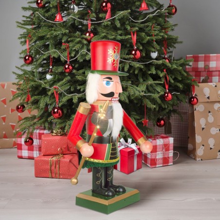 37783 Soldado Cascanueces decoración navidad 160cm Música, Luces Y Movimiento