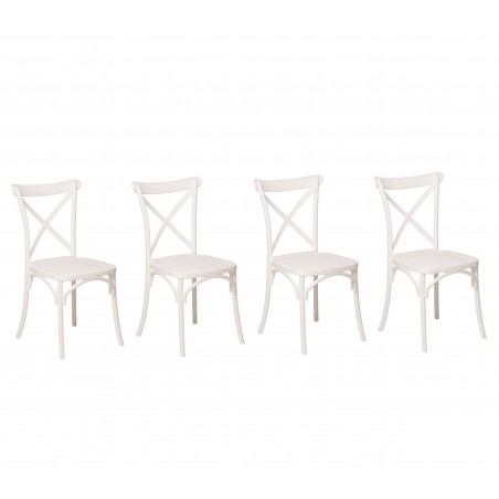 Juego de 4 sillas Country en polipropileno reforzado con fibra de vidrio