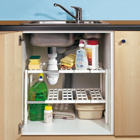 Estantería modular 50x70x40 cm con 2 estantes para debajo del fregadero