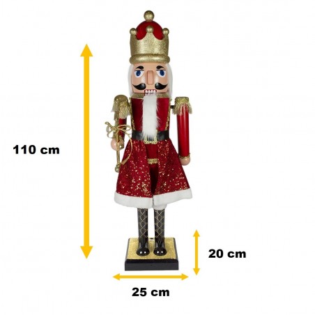 392004 Soldado Cascanueces Gigante 110 cm con Música Luces y Movimiento