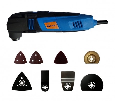 Herramienta multifunción incluye 15 accesorios para el lijado / Herramienta eléctrica para el taller y bricolaje - KINZO