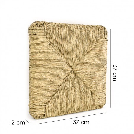 Kit 2 pz asiento silla PISA Art.901 estructura inferior paja natural 37x37cm