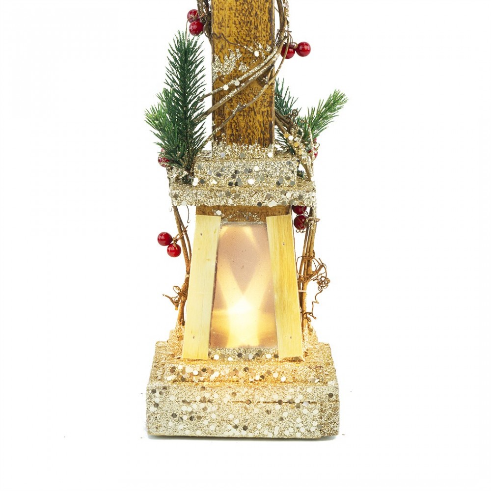 662430 Farola de Navidad de madera con brillo...