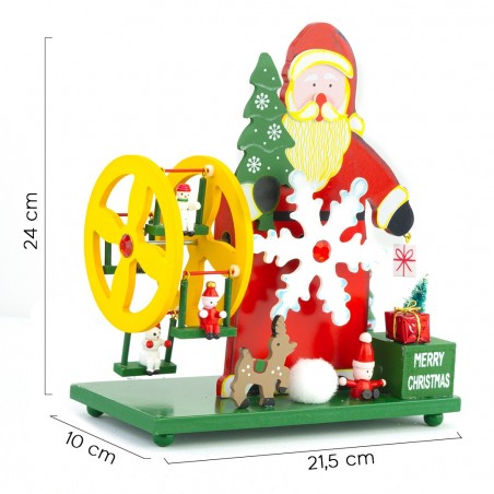 740282 Rueda panorámica de navidad en Papá Noel movimiento carillón musical